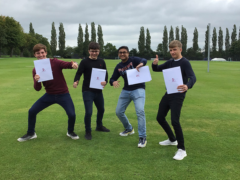 Denstone College pupils celebrate the best set of results in almost a decade